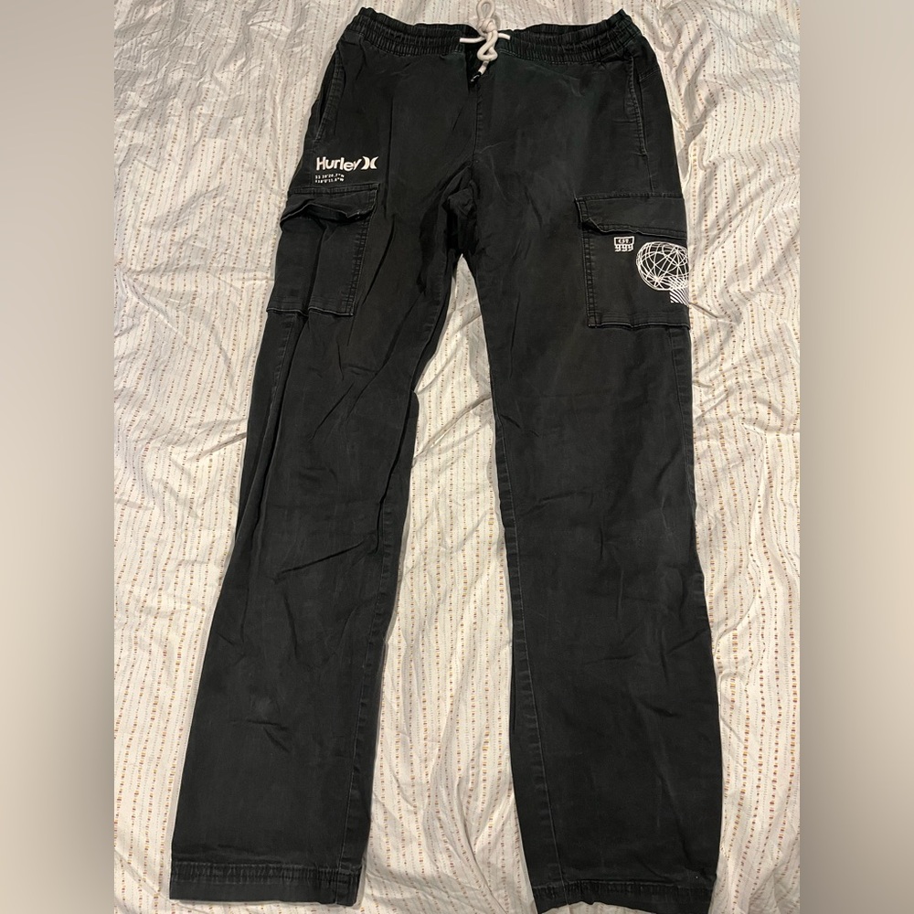 Hurley Men's Black Cargo Pants Large